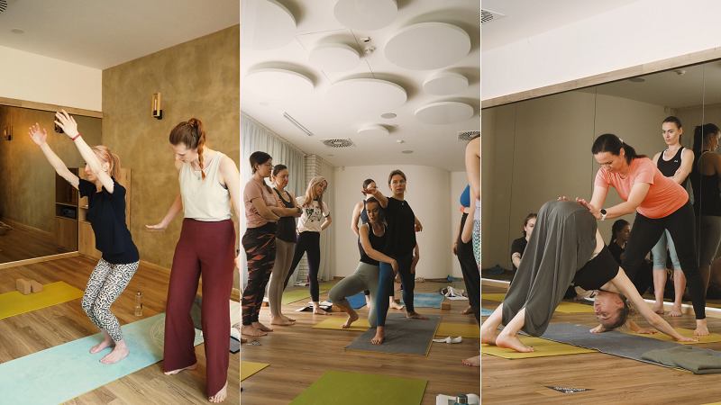 Yoga school ryt practice